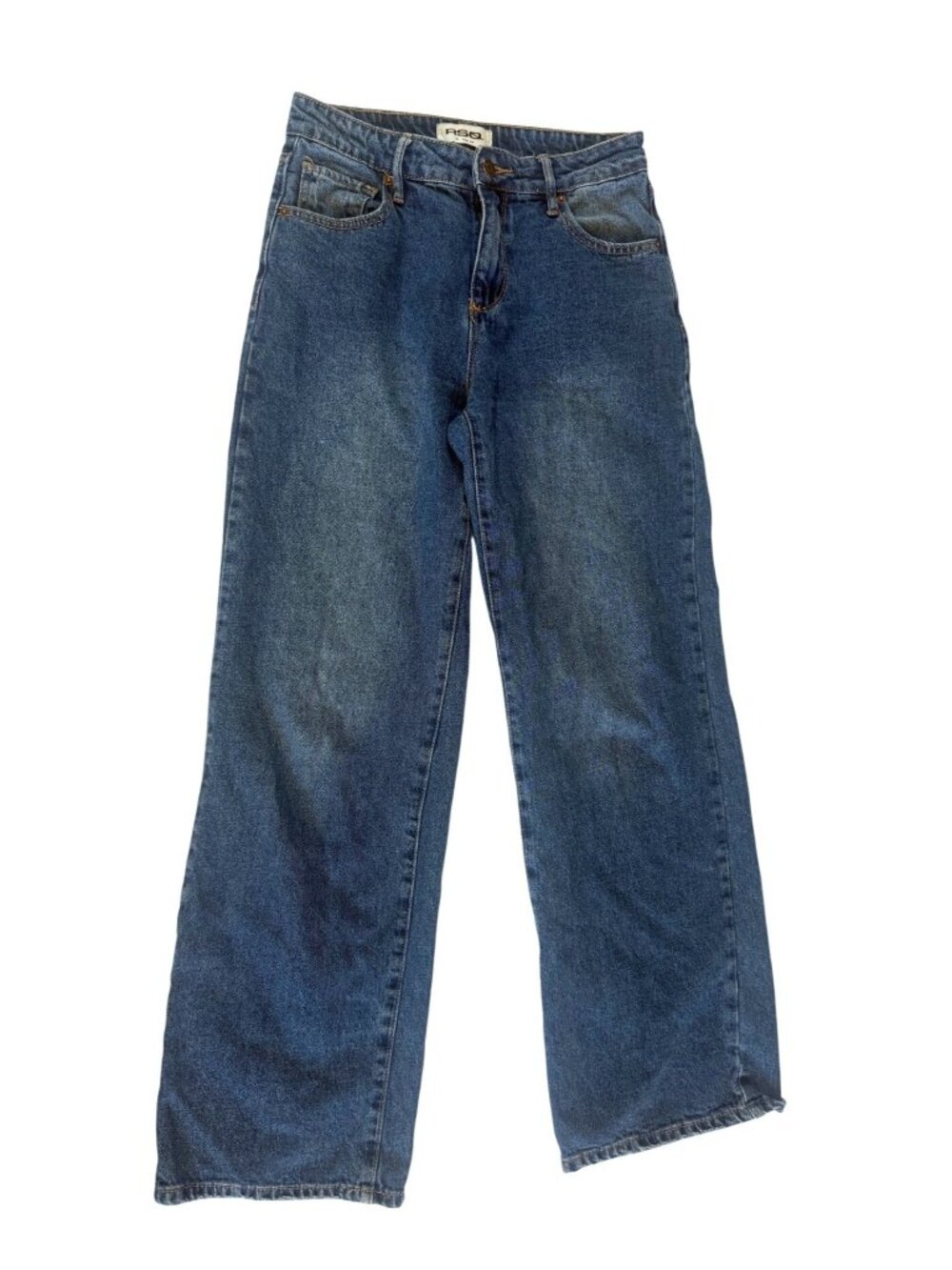 RSQ Womens Baggy Jeans Size 25 Blue Denim Wide-Leg Relaxed Fit Y2K Streetwear